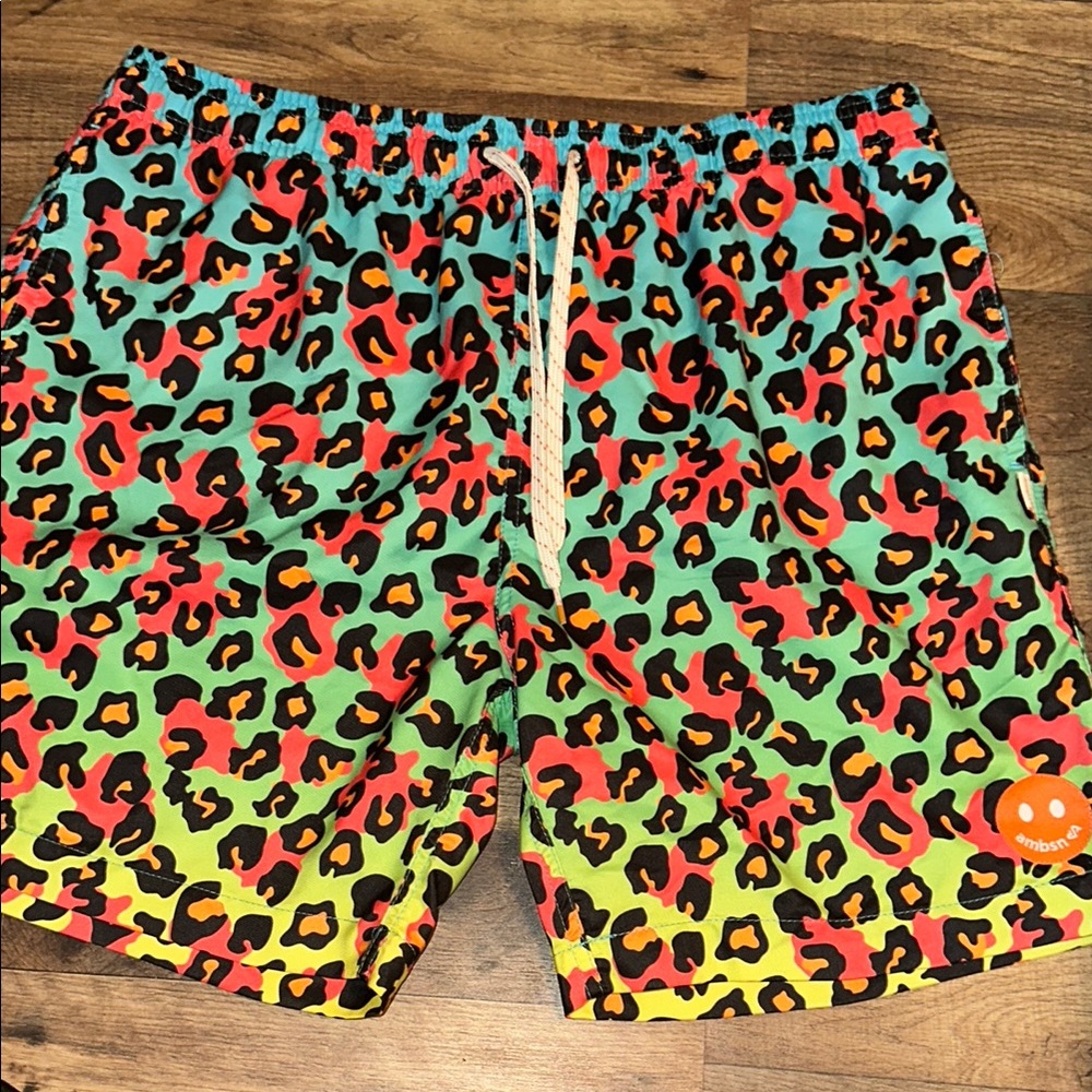 COPY - Vilebrequin Red and Yellow Swim Trunks Bold Design